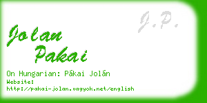 jolan pakai business card